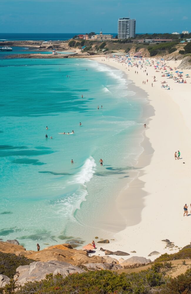Cottesloe Beach with clear turquoise water in Perth, a favourite location for beach days and sunsets featured by Perth Lovers Cottesloe Beach with clear turquoise water in Perth, a favourite location for beach days and sunsets featured by Perth Lovers